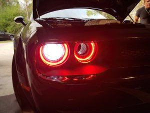 Dodge Challenger Headlight Halo Kit - ORACLE Lighting - LED - Red - `15-`23